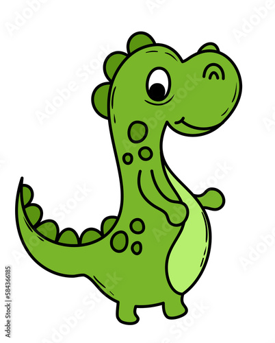 Cute Colored Dinosaur
