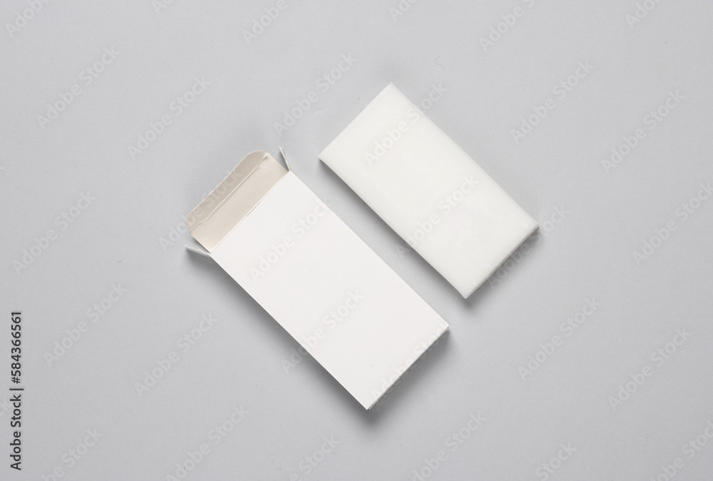 Soap box mockup on a gray background. Template for design Soap box mockup on a gray background. Template for design