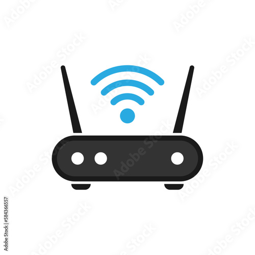 Wireless Router, Modem, Access Point, wi-fi icon illustration design