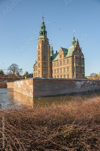 Photography Vertical shot of the beautiful architecture of the Rosenborg castle located in C