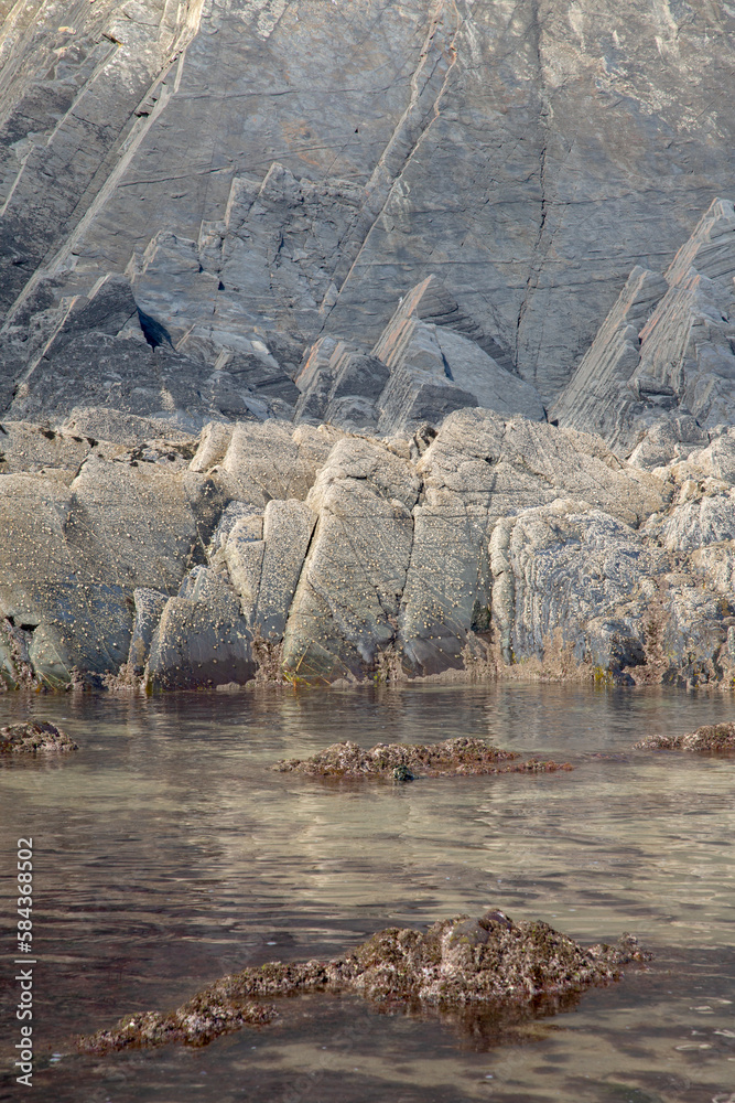 Rock Formation and Ocean at Odeceixe Beach; Algarve; Portugal