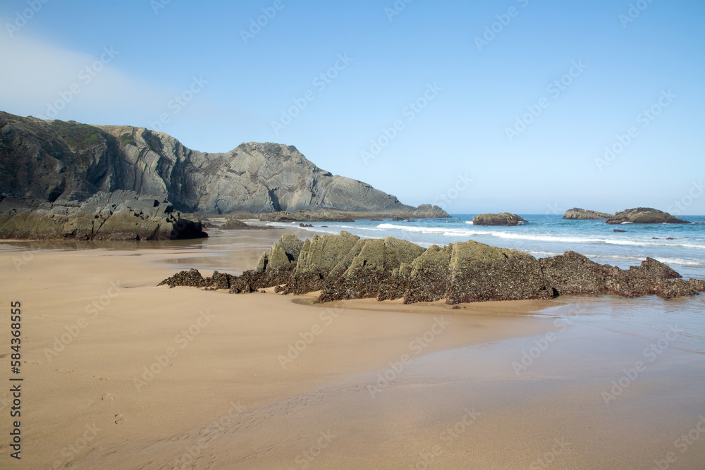 Coastline at Odeceixe Beach; Algarve; Portugal