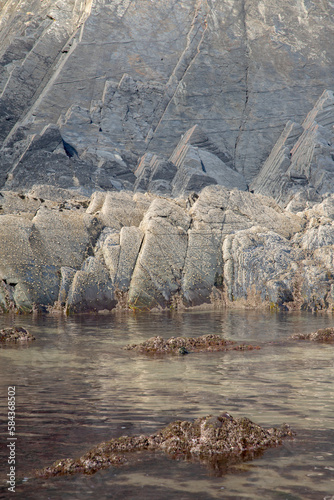 Rock Formation and Ocean at Odeceixe Beach; Algarve; Portugal