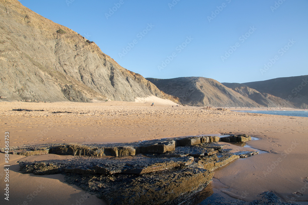 Rocks and Castelejo Beach; Algarve; Portugal