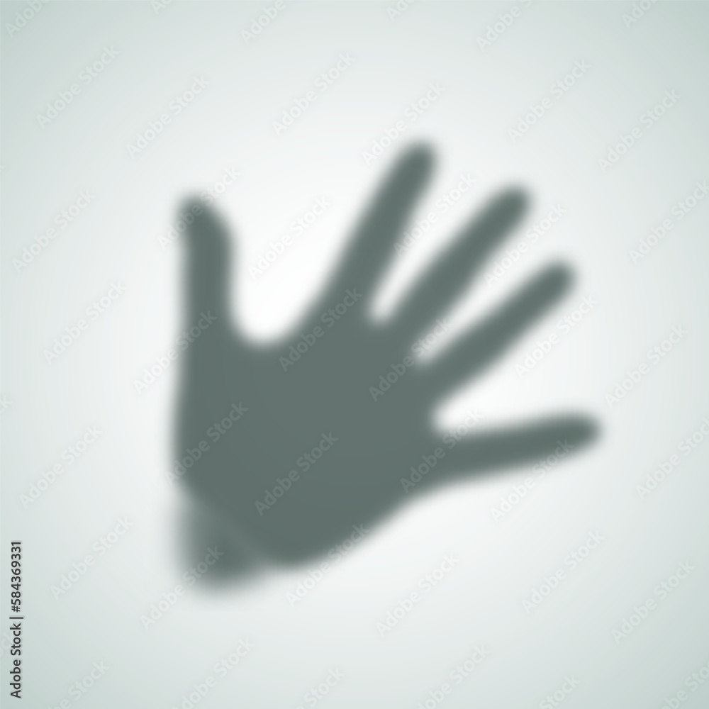 Diffuse Palm Hand Silhouette Shadow Abstract Vector Image. Blurry Hand Print on a Matte Glass Isolated Diffuse Palm Hand Silhouette Shadow Abstract Vector Image. Blurry Hand Print on a Matte Glass Isolated