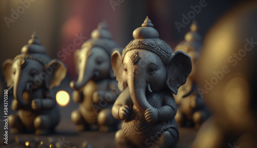 Glorious Elephant Sculpture Commemorating Ganesh Chaturthi Festival