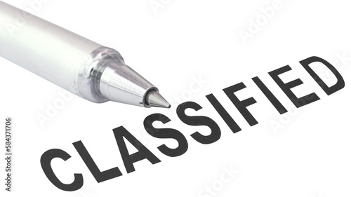 Classified in transparent background