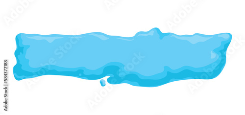 Long horizontal stripe with watery effect in cartoon style, Vector illustration
