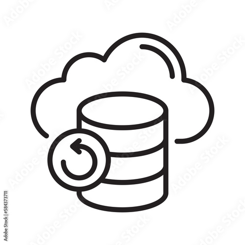 Backup  vector filled outline Icon Design illustration. SEO Development And Marketing Symbol on White background EPS 10 File