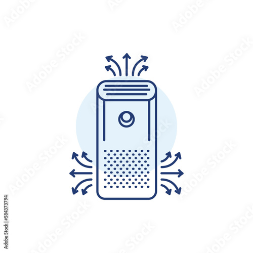 Air ionizer color line icon. Kitchen device.