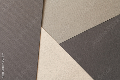 Rough kraft paper background, paper texture different shades of black grey. Mockup with copy space for text