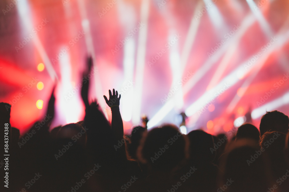 Huge crowd on music performance