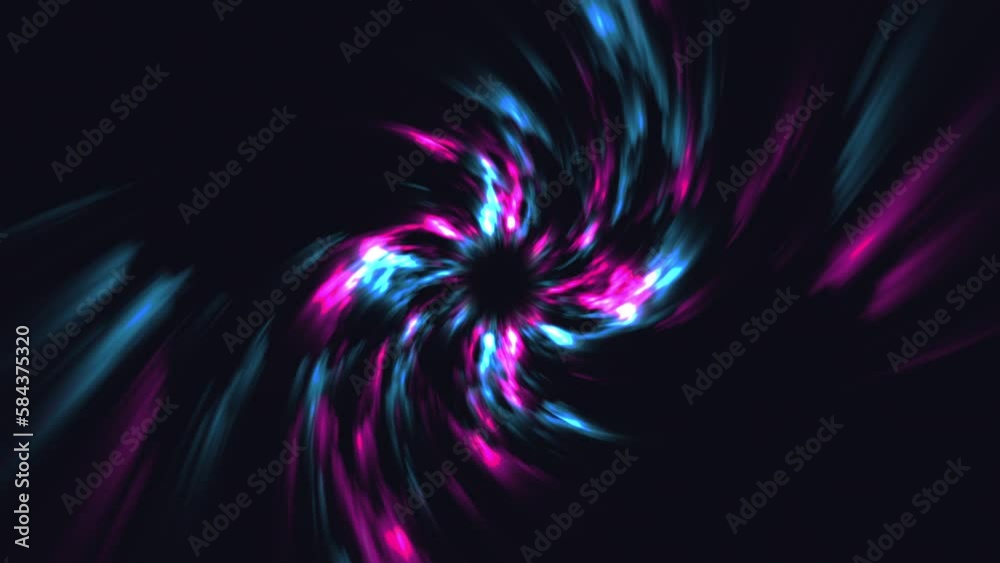 Multicolor Neon Line Abstract Liquid Background Seamless Loop