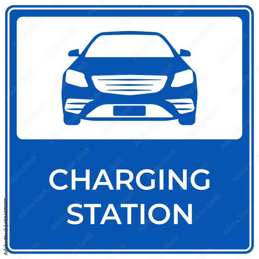 Electric vehicles Charging Station Sign