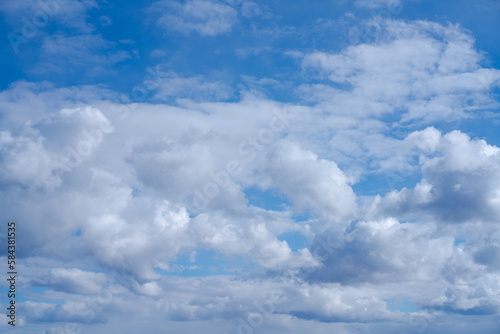 Summer blue sky cloud gradient light white background. Beauty clear cloudy in sunshine calm bright winter air bacground. Gloomy vivid cyan landscape in environment day horizon skyline view spring wind