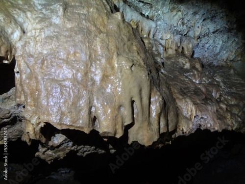 Limestone Rock Formation Underground in Peppersauce Cave photo