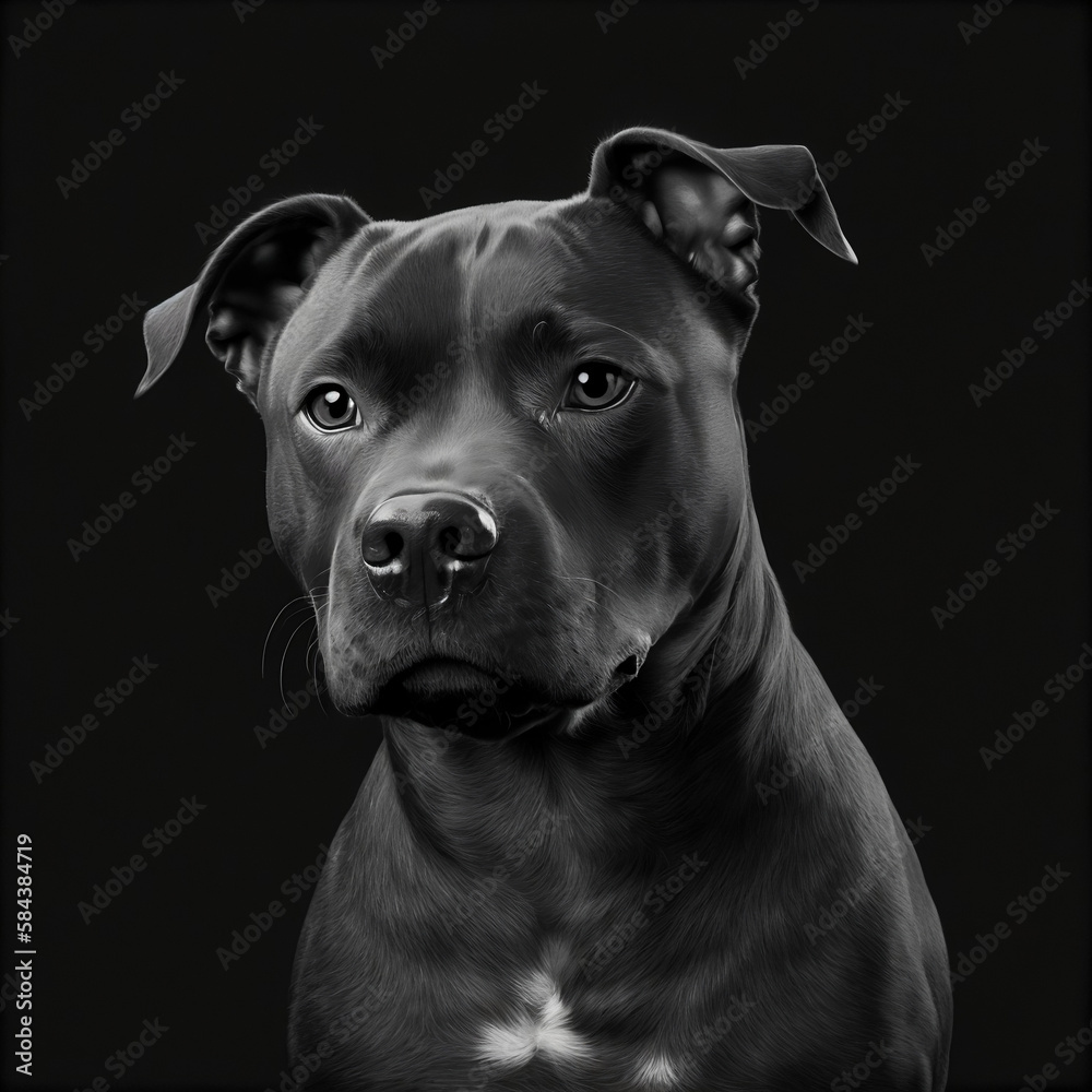 Black Staffy dog Black Staffy dog