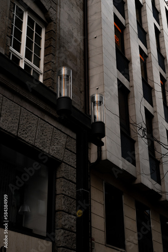 Moody view of a street light