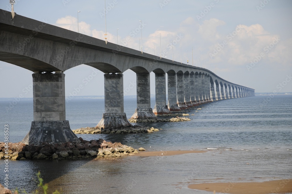 Confederation bridge from New Brunswick to Prince Edward Island