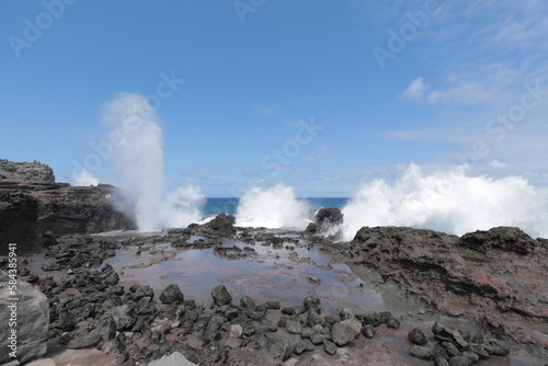 blow hole in Maui Hawaii