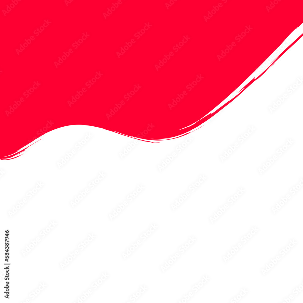 red brush stroke shape