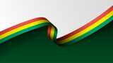 Bolivia ribbon flag background.
