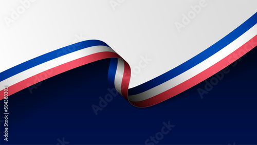 France ribbon flag background.