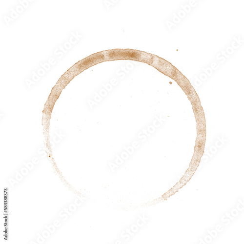 Fotografia Coffee stains isolated on a transparent background