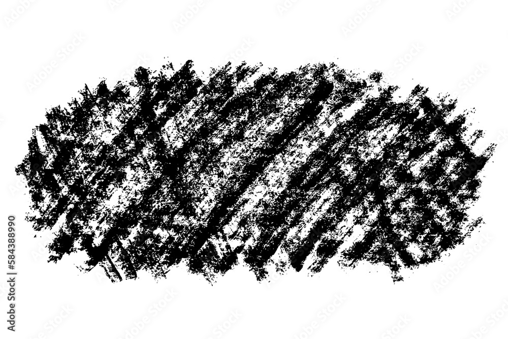 Ink black abstract paint stroke isolated on white background. Vector design elements, illustration, EPS 10.