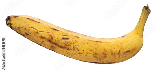 A very Ripe Banana Isolated on White Background