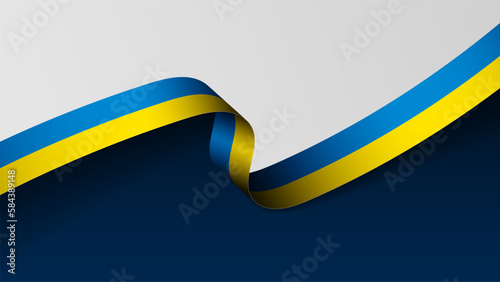 Ukraine ribbon flag background.