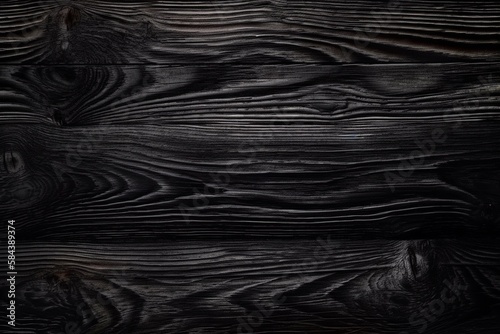 Black wooden boards with texture as background