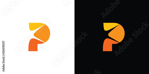 Unique and modern P spark logo design 2