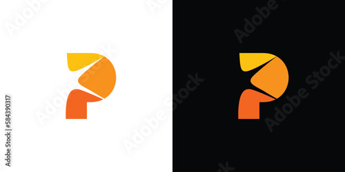 Free Download Unique and modern P spark logo design 2 - GFXLoad