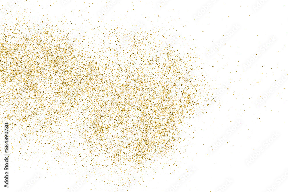 Gold Glitter Texture Isolated On White. Goldish Color Sequins. Golden Explosion Of Confetti. Design Element. Celebratory Background. Vector Illustration, Eps 10. Gold Glitter Texture Isolated On White. Goldish Color Sequins. Golden Explosion Of Confetti. Design Element. Celebratory Background. Vector Illustration, Eps 10.