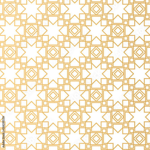 Islamic pattern decoration design that is golden, suitable for all backgrounds of brochures, invitations and so on