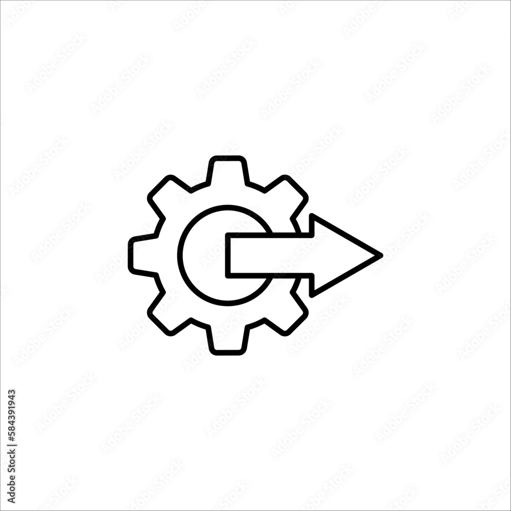 Process icon symbol in black for your web site design, app, UI. Simple operations icon. Vector illustration on white background Process icon symbol in black for your web site design, app, UI. Simple operations icon. Vector illustration on white background