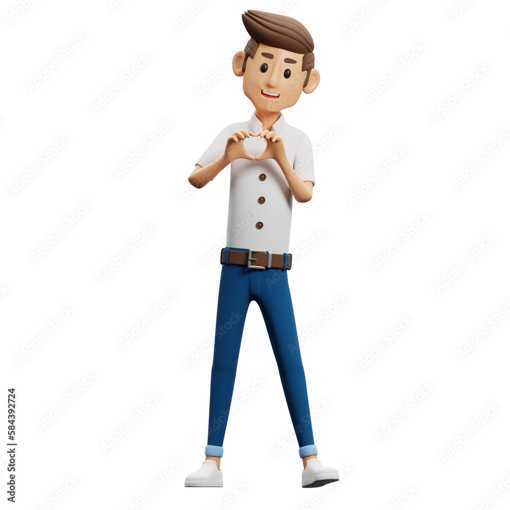 3d man in a shirt and jeans 3d man in a shirt and jeans