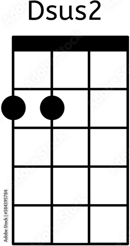 Wallpaper Mural Ukulele Chord Dsus2 Torontodigital.ca