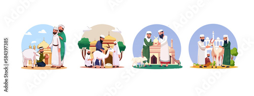 EI AL ADHA ILLUSTRATION CARTOON SACRIFICE MONTH