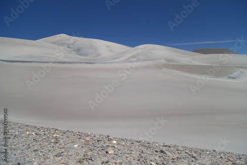 The white dunes of Pumice near the volcanoes in the Puna Aregentina photo