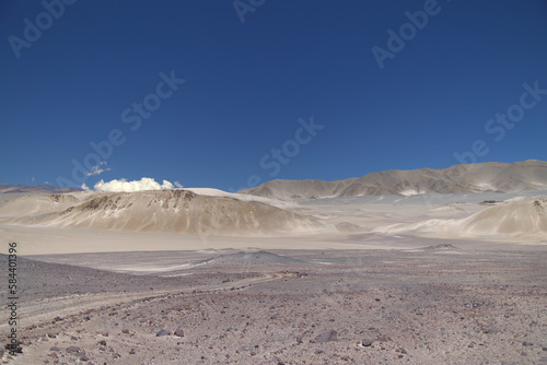 The white dunes of Pumice near the volcanoes in the Puna Aregentina photo