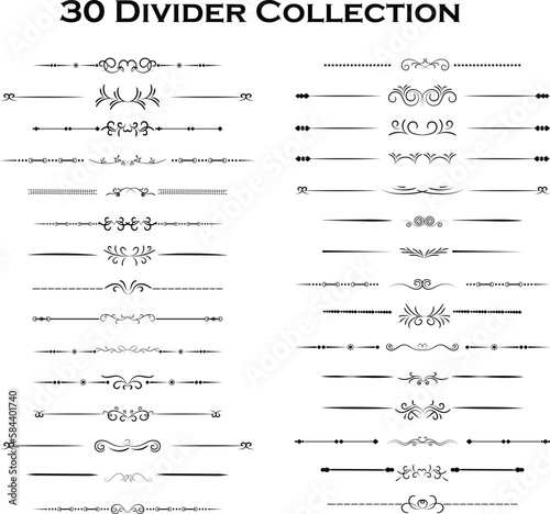 divider border vector design collection 04