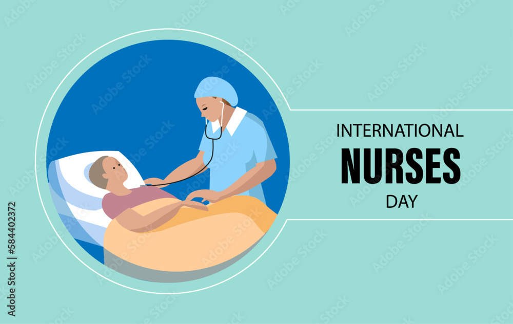 12 May. International nurses day greeting concept, design, poster, cover