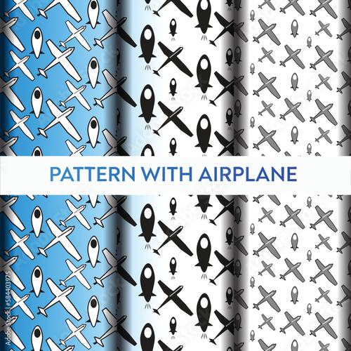 seamless pattern with plane shapes