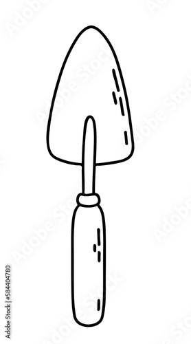 Garden trowel spade or shovel. Gardening tool. Vector illustration.