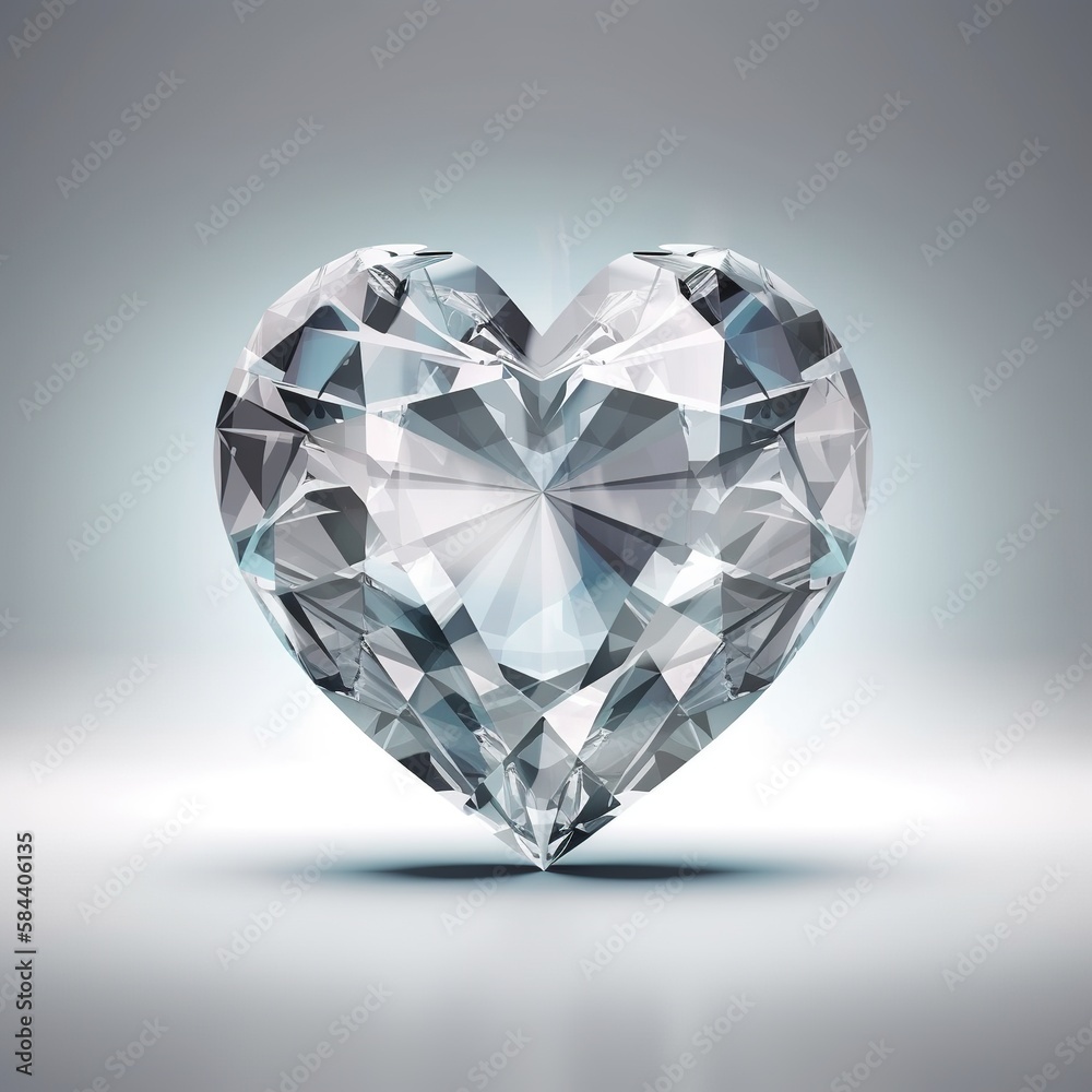heart shaped diamond, generative ai
