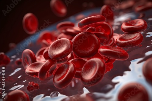 Platelets in thrombocytopenia Generative AI photo