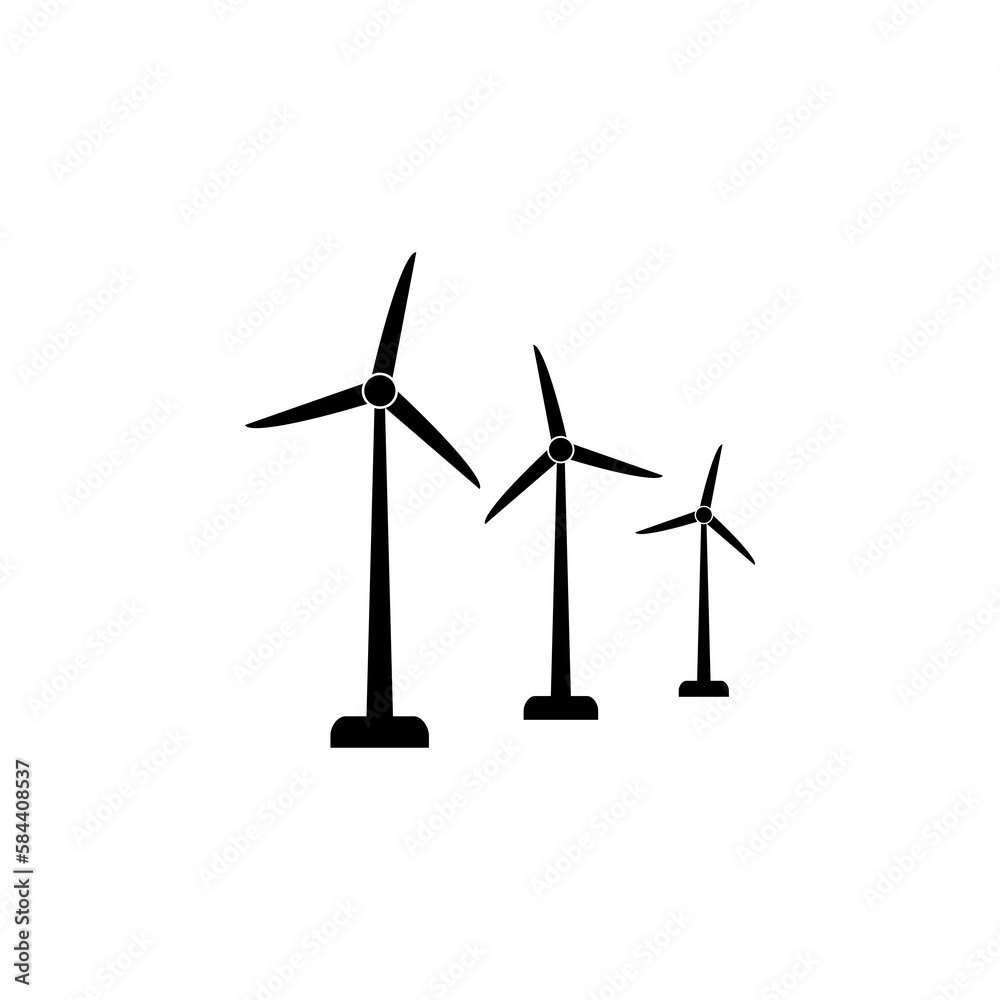 Wind turbine icon isolated on transparent background Wind turbine icon isolated on transparent background