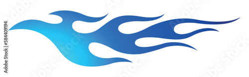 Electric Sports car Speed fire flame decal vinyl sticker. Racing car tribal fire flames vector eps graphic.